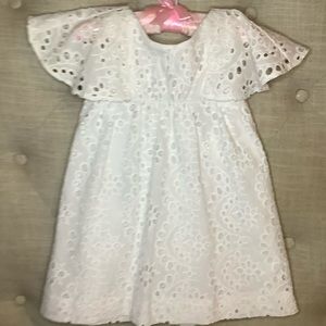 Zara Kids Girls White Eyelet Dress 4T {NWT}